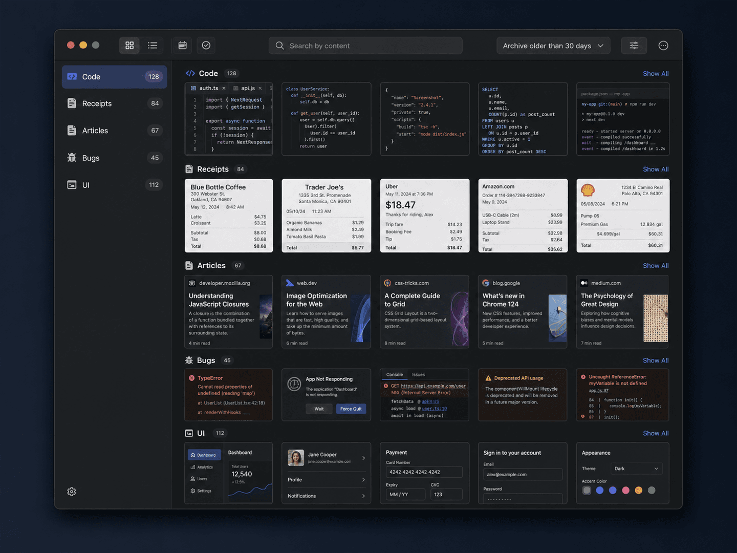 Screenshot Organizer preview